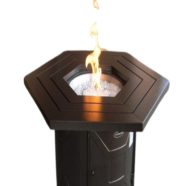 AZ Patio Heaters Hammered Bronze Hexagon Aluminum Fire Pit